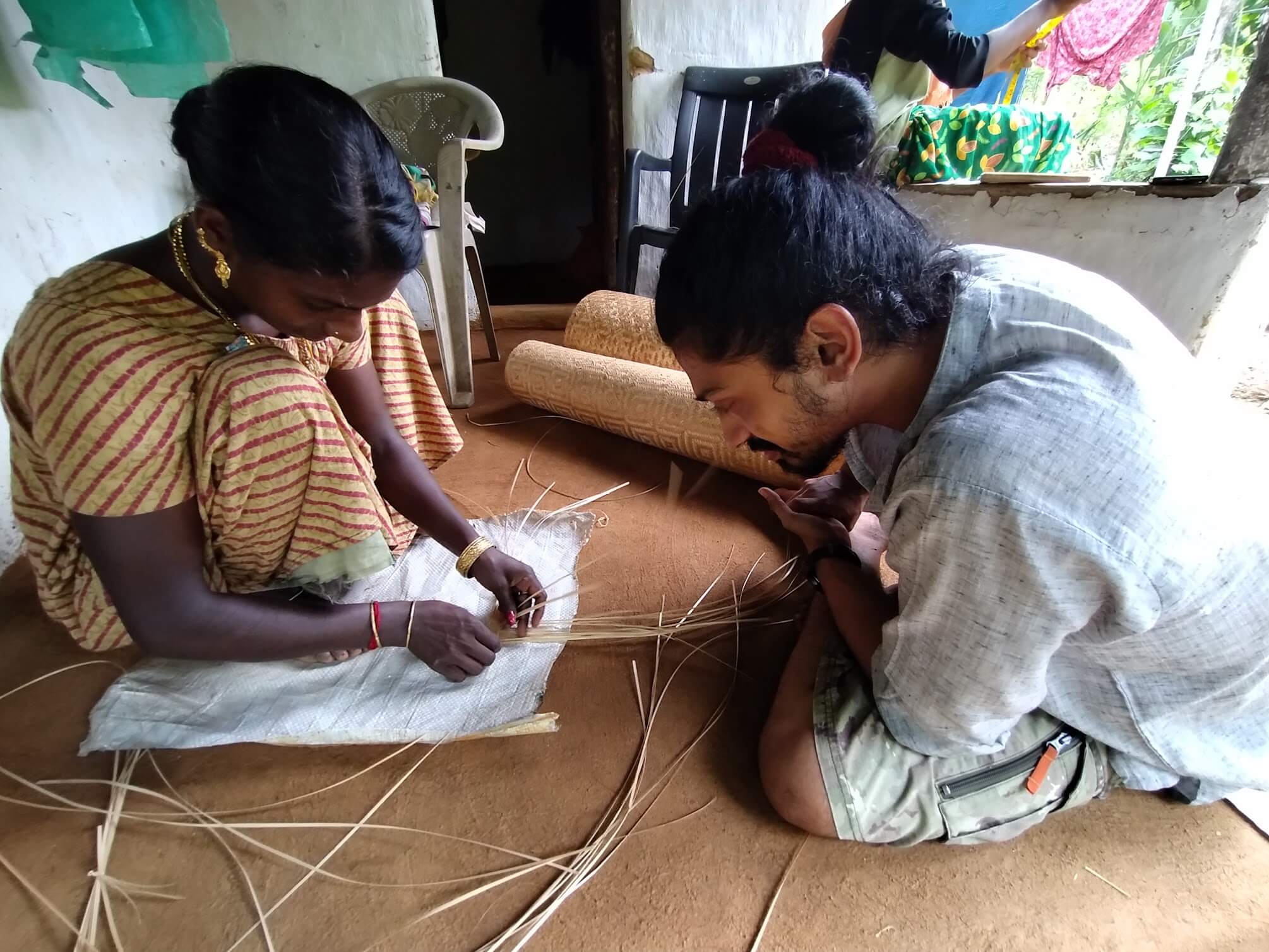 Forest Craft Experience weaving materials and making
